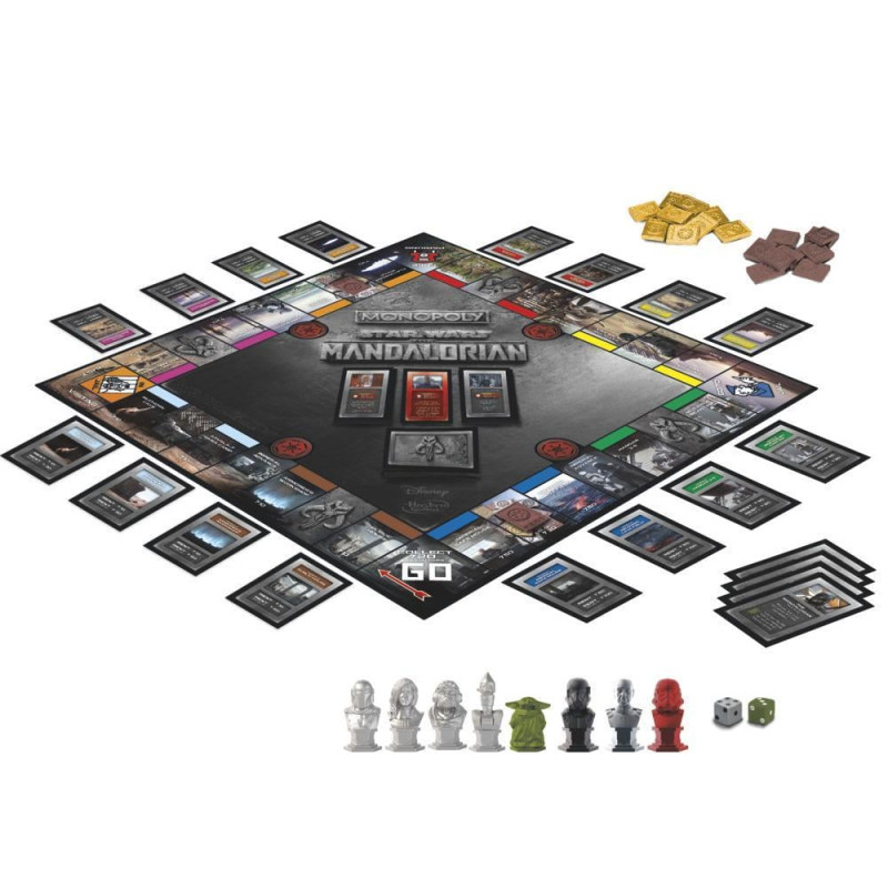 Gioco di societa' hasbro - monopoly star wars il mandaloriano