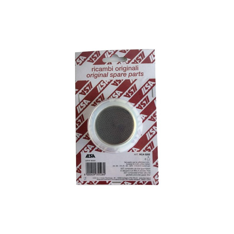 Guarnizioni caffettiera ilsa con filtro acciaio 2pz 6tz [rca0202]