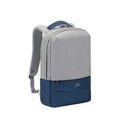 Zaino notebook rivacase 15.6" grigio e blu scuro [7562grey]