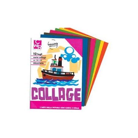 Album collage 10fg carta velluto 24x34cm 130gr art 710/10 cwr [710/10]