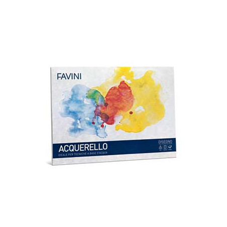 Blocco collato acquerello 35x50cm 340gr 10fg [a223413]