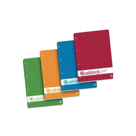 Blocco collato quablock original a4 1rigo 80gr 50fg pigna [00609771r]