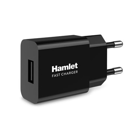 Alimentatore di rete usb hamlet da parete usb 2.1a/10.5w nero [xpwcu110]