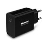 Alimentatore di rete usb hamlet usb-c da parete 12v nero [xpwcu118pd]