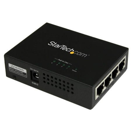 Iniettore startech gigabit midspan poe+ 4 porte [poeinj4g]