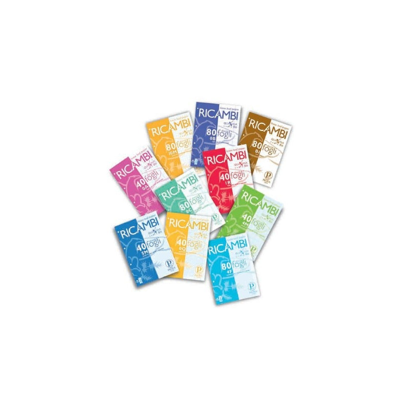 Ricambi forati a4 5mm quaxima 40fg 80gr pigna [00629035m]