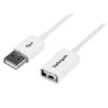 Cavo di prolunga startech.com usb 2.0 da a ad a 3m [usbextpaa3mw]