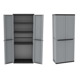 Armadio per scope terry a 2 ante con 3 ripiani regolabili [1002820]