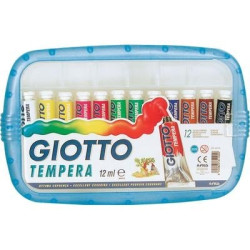 Box 12 tubetti tempera 12ml giotto tubo 4 assortito [304000]