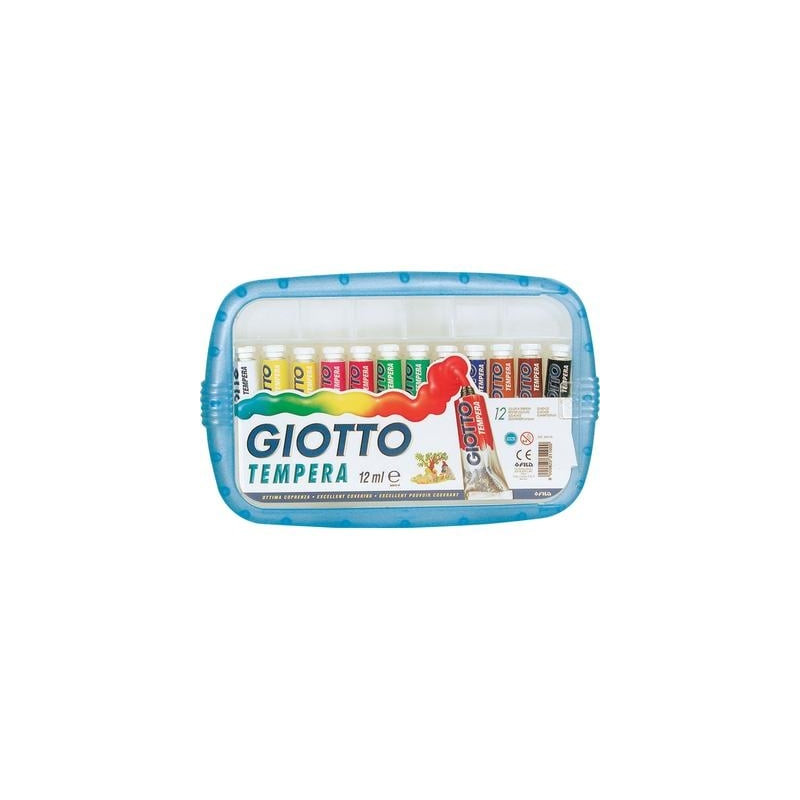 Box 12 tubetti tempera 12ml giotto tubo 4 assortito [304000]