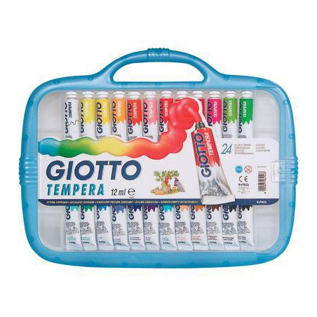 Box 24 tubetti tempera 12ml giotto tubo 4 assortito [305000]
