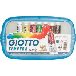 Box 7 tubetti tempera 12ml giotto tubo 4 assortito [303000]