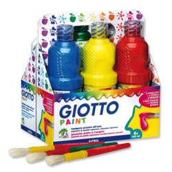 Schoolpack 6 flaconi tempera pronta 1000ml assortita giotto [534600]