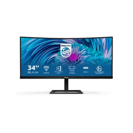 Monitor led 34" philips e-line 346e2cuae wide quad hd+ 3440x1440p