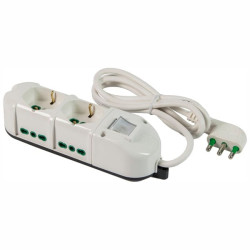 Multipresa fme 49112 2+4 prese laterali universali 2p+t 10/16a c/interuttore