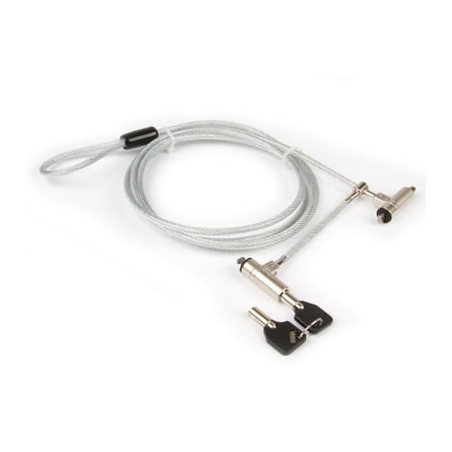 Cavo di sicurezza hamlet per notebook doppia serratura 180cm [xnblock180yk2]
