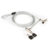 Cavo di sicurezza hamlet per notebook doppia serratura 180cm [xnblock180yk2]