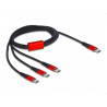 Cavo di ricarica delock usb 2.0 1m nero/rosso [86713]