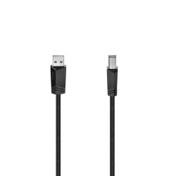 Cavo usb hama am/bm usb 2.0 tipo a/b 3m nero