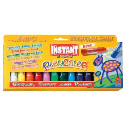 Tempera solida playcolor 12 colori in stick da 10gr [10731]