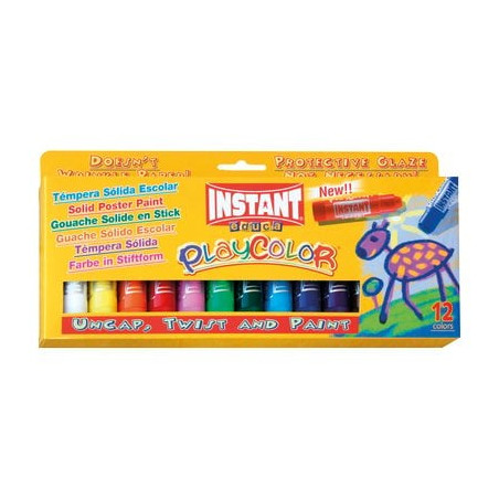 Tempera solida playcolor 12 colori in stick da 10gr [10731]