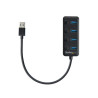 Hub usb startech.com 4-porte com switch on/off individuale [hb30a4aib]