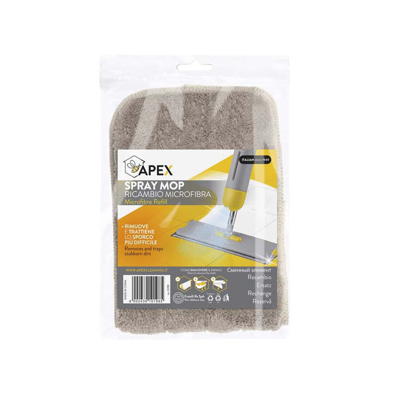 Spazzolone ricambio microfibra apex spray mop 42cm [10198]