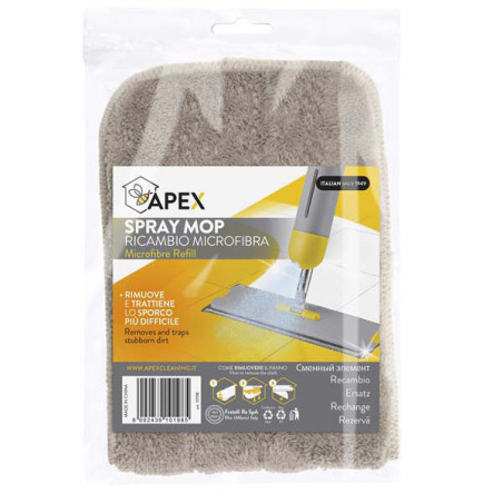 Spazzolone ricambio microfibra apex spray mop 42cm [10198]
