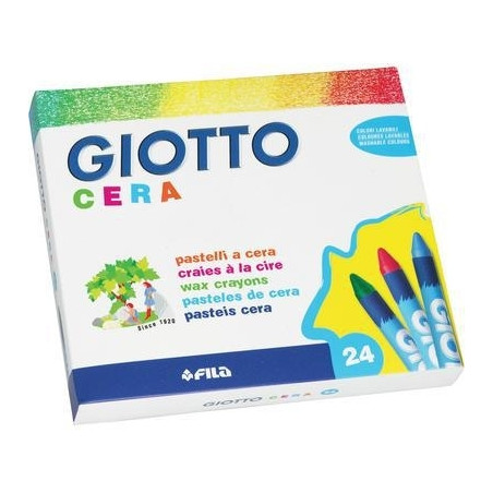Astuccio 24 pastelli cera 90mm ? 8.5mm giotto [282200]