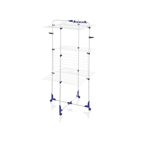 Stendibiancheria da pavimento leifheit 340 blu e bianco