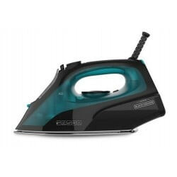 Ferro da stiro black a vapore 2400w acciaio blu/nero