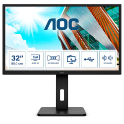 Monitor led 31.5" aoc p2 q32p2 2k ultra hd 2560x1440p 4ms classe