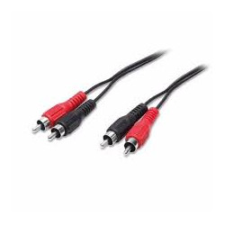 Cavo audio nuovavideosuono 2 spine 2.5m nero e rosso