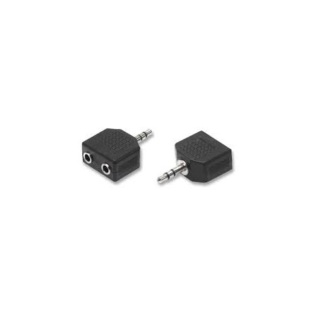 Adattatore sdoppiatore nuova videosuono 2 prese 3.5mm nero