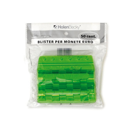 Blister holenburg cf20blister 20 portamonete 50cent verde [8005/20]