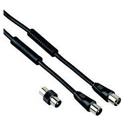 Cavo antenna hama con adattatore 85db 1.5m nero
