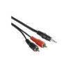 Cavo audio hama 2 x rca & jack 3.5mm nero