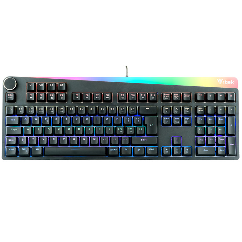 Tastiera itek x31 meccanica switch rgb blu [itkgmcx31]