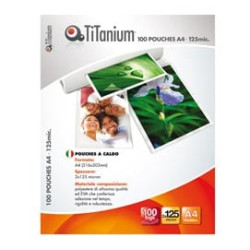 Pellicola per plastificazione titanium din a4 125 micro lucide 100pz