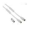 Cavo antenna hama m/f con adattatore m/m 3m 85db bianco