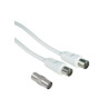 Cavo antenna hama con adattatore 75 db 5m