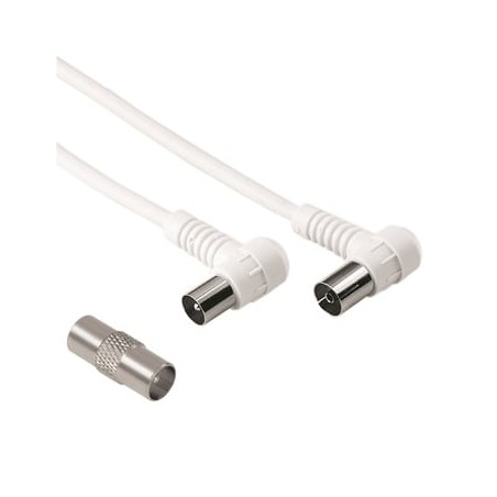 Cavo antenna hama con adattatore 90gradi 75db 3m