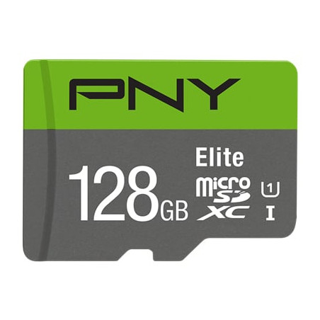 128gb scheda microsdxc pny elite verde/grigio [p-sdu128v11100el-ge]