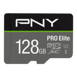 128gb scheda microsdxc pny pro elite nero/grigio [p-sdu128v31100pro-ge]