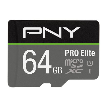 64gb scheda microsdxc pny pro elite 100-90mbs [p-sdu64gv31100pro-ge]