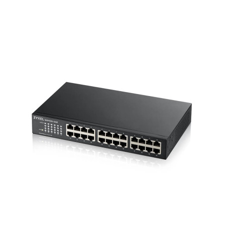 Switch zyxel 24 porte senza ventole 48 gbit/s nero [gs1100-24e-eu0103f]