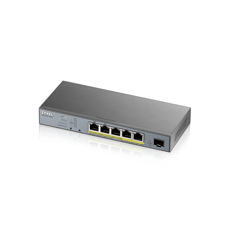 Switch zyxel 5 porte 12gbit/s 60w [gs1350-6hp-eu0101f]