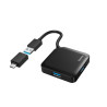Hub usb hama 3.2 gen 1 tipo c 4-porte nero [00200116]