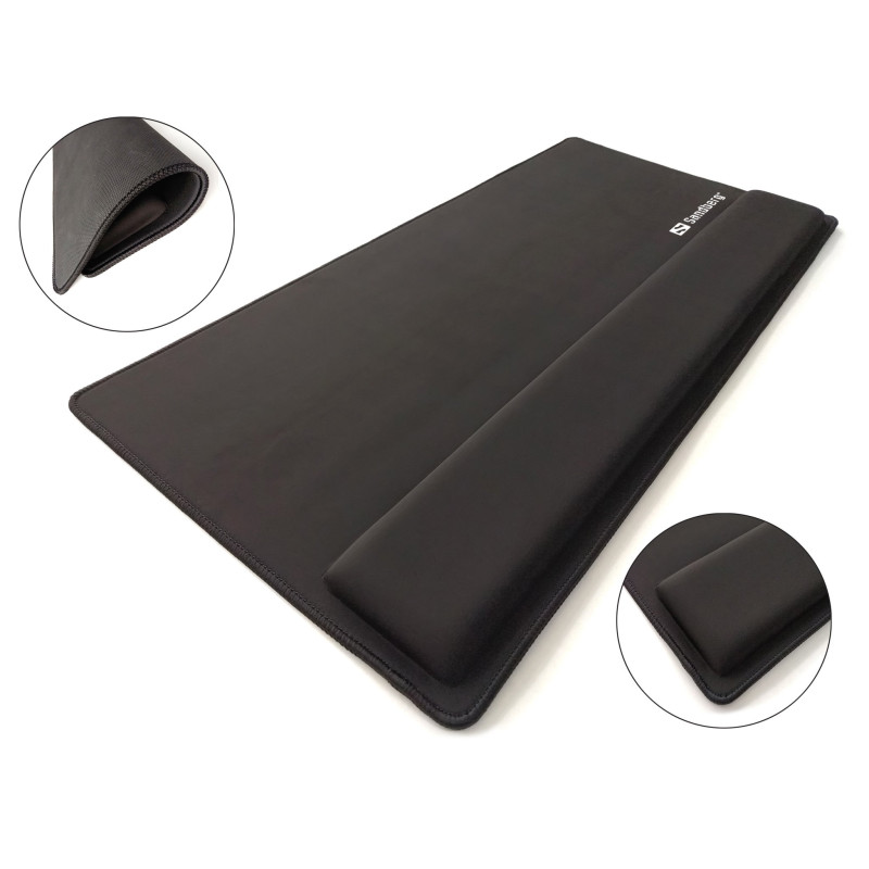 Deskpad sandberg pro xxl monocromatico nero