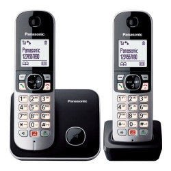 Telefono fisso panasonic kx-tg6852jtb cordless nero/grigio